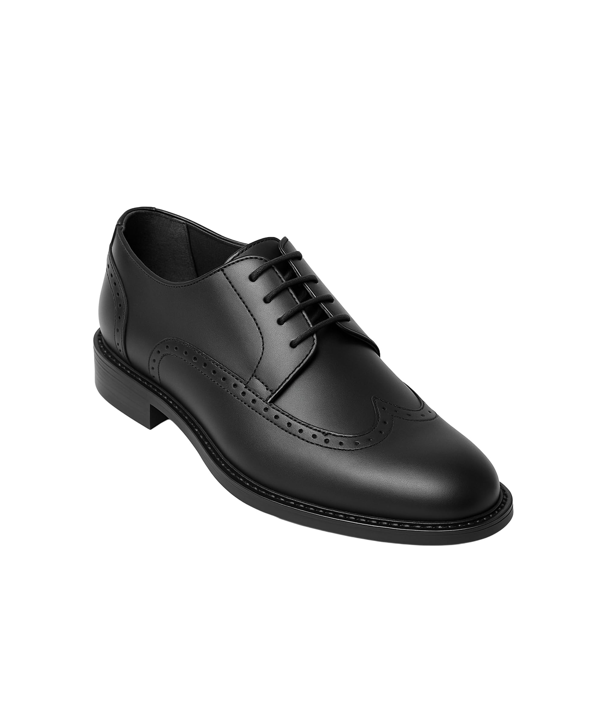 SIRRI Chaussures Richelieu à Bout Golf pour Homme, Chaussures habillées à Lacets, Style Business et Mariage, Vernies