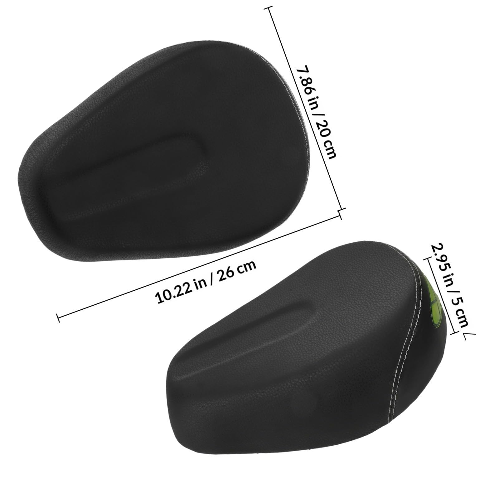 Selle de Vélo Électrique Confortable Noire en Mousse et Cuir PU, Légère et Facile à Monter, Coussin de Selle Surdimensionné pour Longues Balades