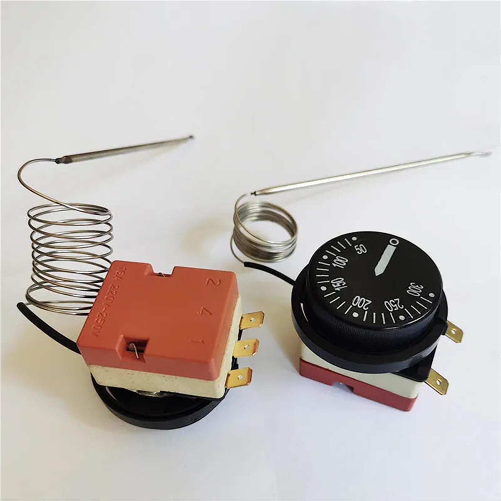 Termostato de Horno con Perilla giratoria y Base de cerámica, Interruptor de Temperatura del Calentador de Agua de 50-300 Grados Celsius, 220V CA 16A