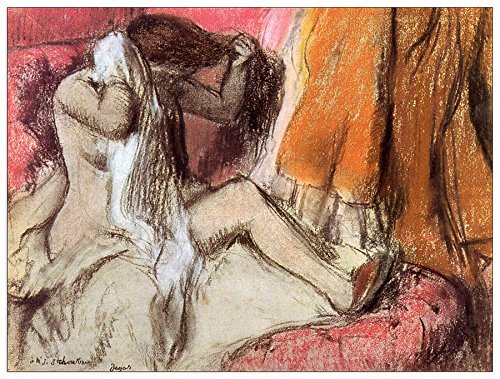 Degas Seated Female Nude panneau décoratif bois pour habiller un mur vide