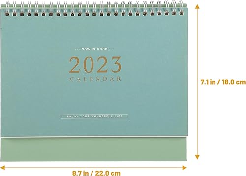 Miniatura 6 de Calendario de escritorio 2023 con espiral para decoración de escritorio, calendarios abatibles, agenda mensual, agenda diaria, agenda diaria,