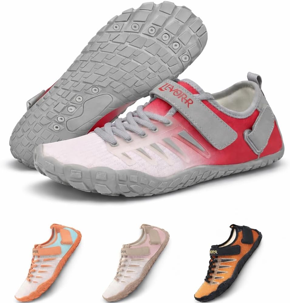 Versatile Stylish Water Shoes for Women - Lightweight Mesh, Hook & Loop Strap, Round Toe Barefoot Shoes for Women - Hike Footwear Barefoot Womens Shoe for Travel & Everyday Life Use