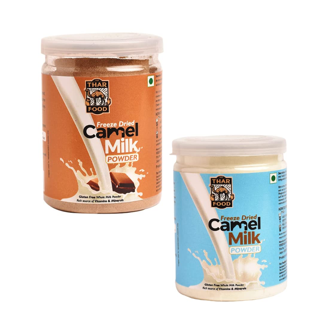 THE THAR FOOD Camel Milk Powder - Camel Milk Powder for Height Growth - Freeze Dried (Chocolate + Regular, 50 g (Pack of 2)) (B0BM466VG7) Amazon Price History, Amazon Price Tracker