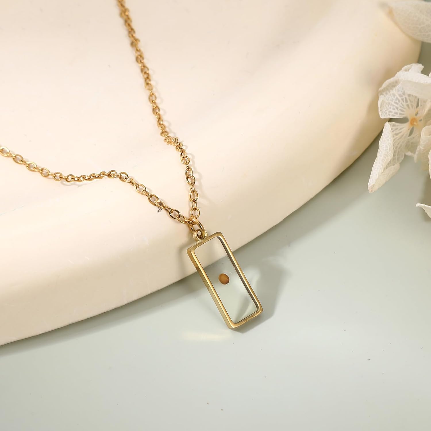 6PCS Mustard Seed Necklace Dainty Gold Plated Christian Jewelry Gifts for Women Move Mountains Charm Mustard Seed Jewelry Stainless Steel Christian Faith Necklace for Women Valentine Birthday Baptism - Image 5