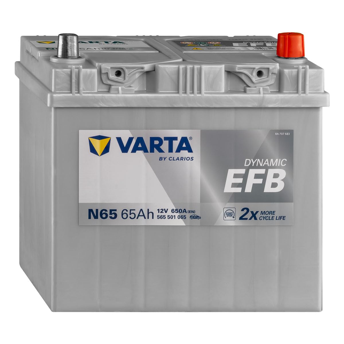 VARTA Batterie 65, Ah 650, A/EN 565501065K262 L 232mm B 173mm H 225mm Compatible avec NISSAN JUKE F15, HYUNDAI ix35 LM, EL, ELH, MAZDA CX-5 KE, GH, MITSUBISHI OUTLANDER III GGW, GFW, ZJ, SUZUKI