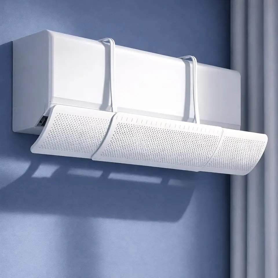 Defletor de Ar Condicionado Split Ajustável até 96cm – Evita Vento Direto, Direcionador de Ar Universal, Regulagem de Ângulo – Ideal para Dormir sem Ar Gelado