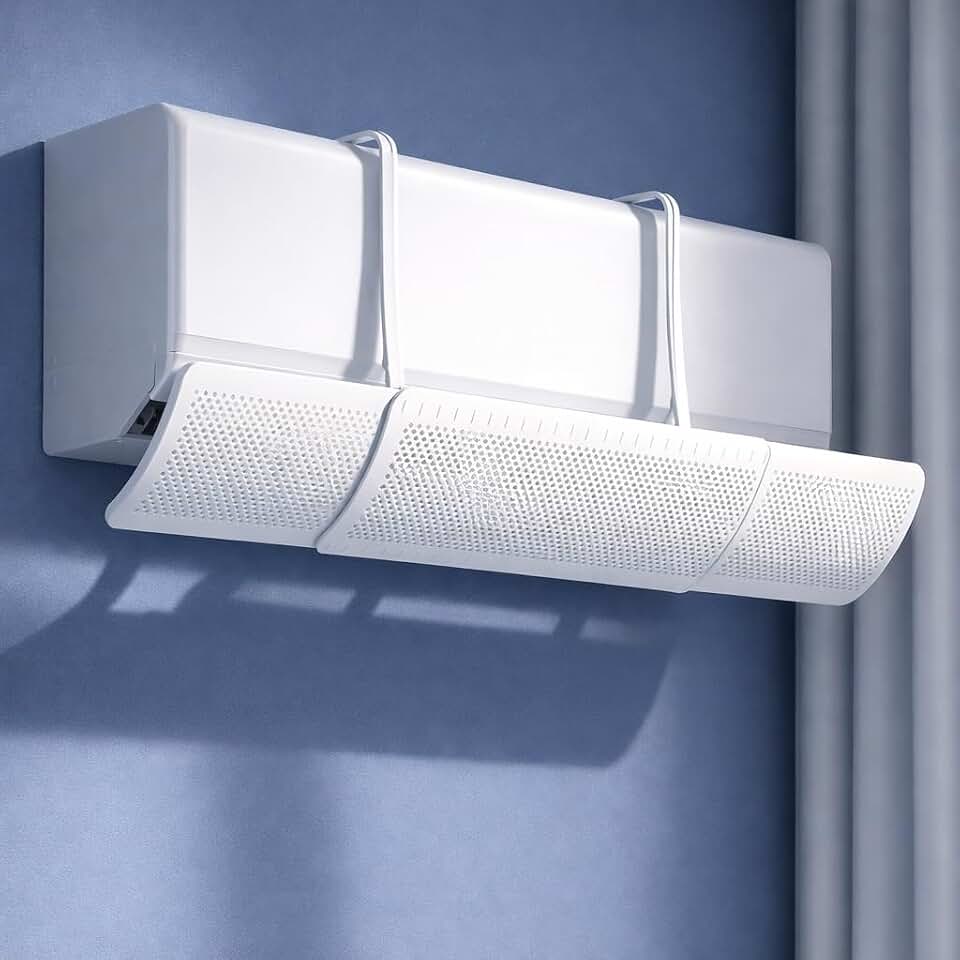 Defletor de Ar Condicionado Split Ajustável até 96cm – Evita Vento Direto, Direcionador de Ar Universal, Regulagem de Ângulo – Ideal para Dormir sem Ar Gelado