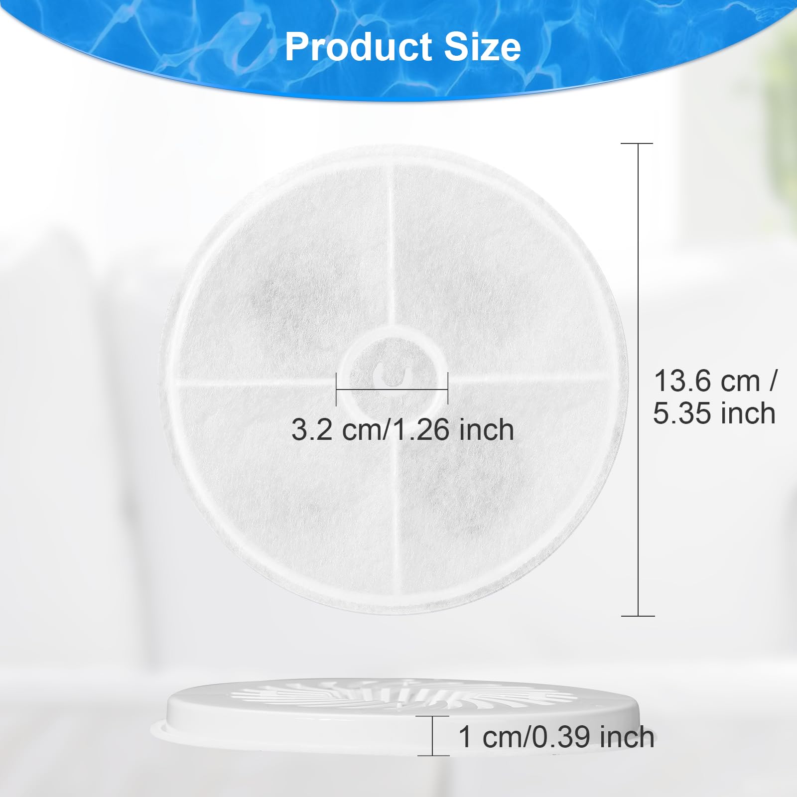 Unidades de filtro mejoradas 3.0 para fuentes de agua para gatos E versweet 2S/3/3 Pro, E versweet Solo/Solo SE y más, repuesto de filtro de fuente de agua para mascotas (10 piezas)