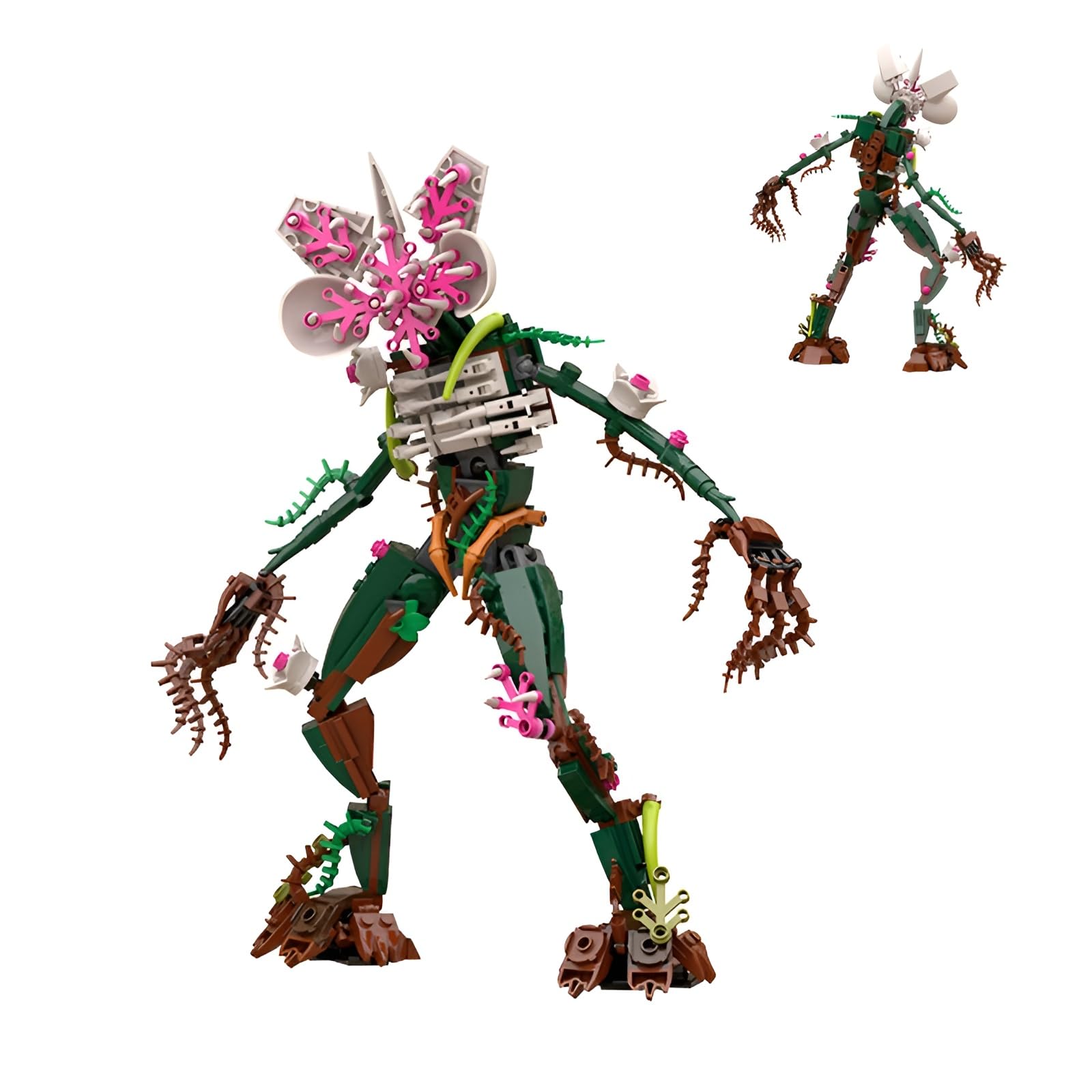 DzirePada Flower Demogorgon Building Block Set - Horror Monster Figure Construction Kit, MOC Botanical Collection Bricks Kit, Collectible Model for Fans, Idea for Halloween Decor & Display