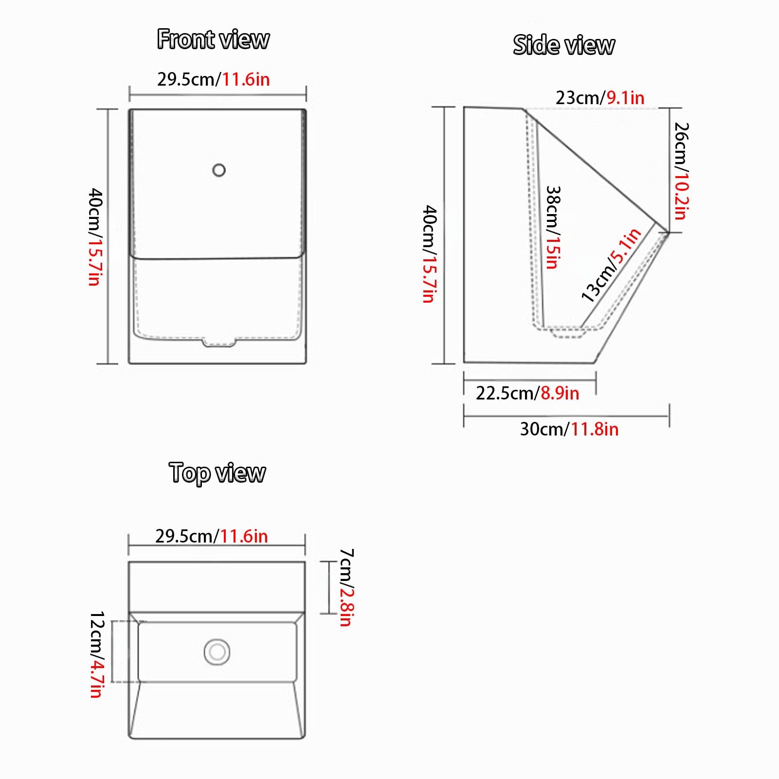 OTQEFTN Wall Mounted Sensor Urinal, 304 Stainless Steel Urinals, Men's Commercial Flushing Urinal, Anti-Splash Features, for Bathrooms, Hotels, Shopping