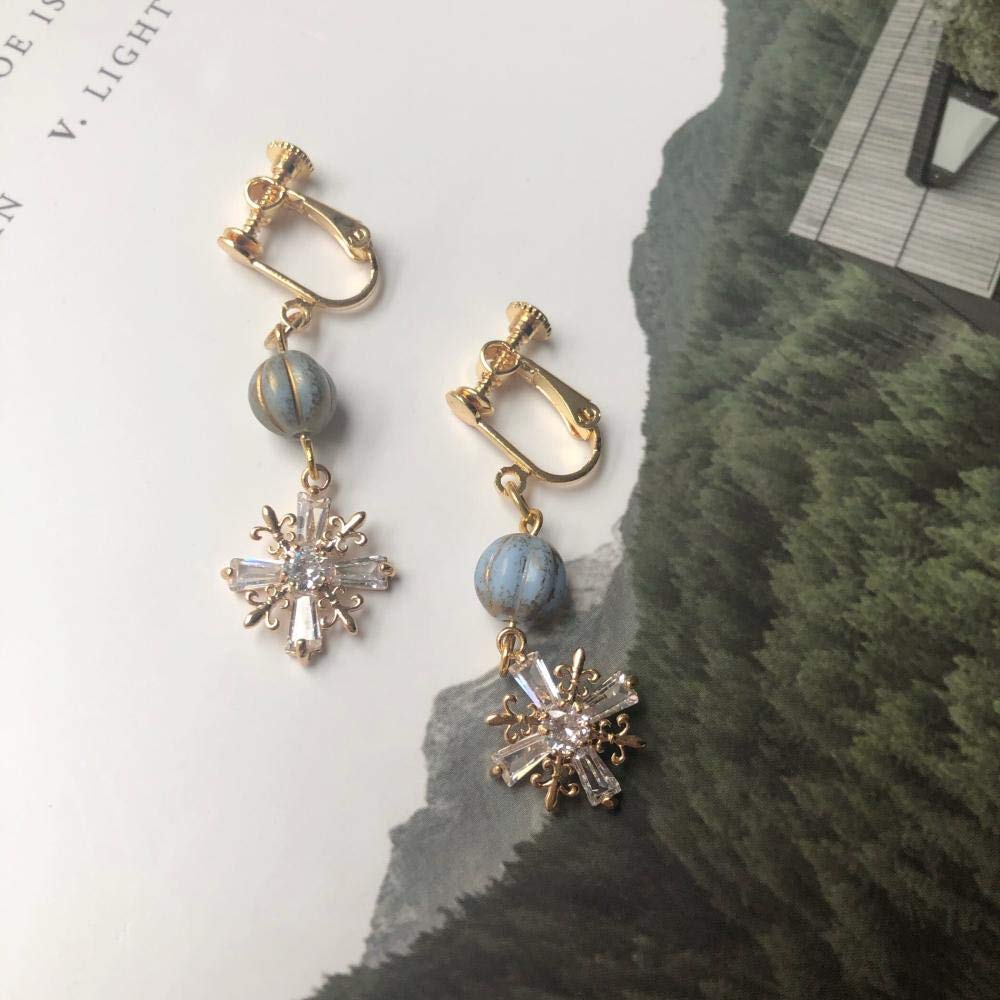 AOTEX Earrings Camomiles Snowflakes Vintage Women Jewelry Pendants Retro Nostalgic Design Cute Fashion Delicate Creative Dating Party
