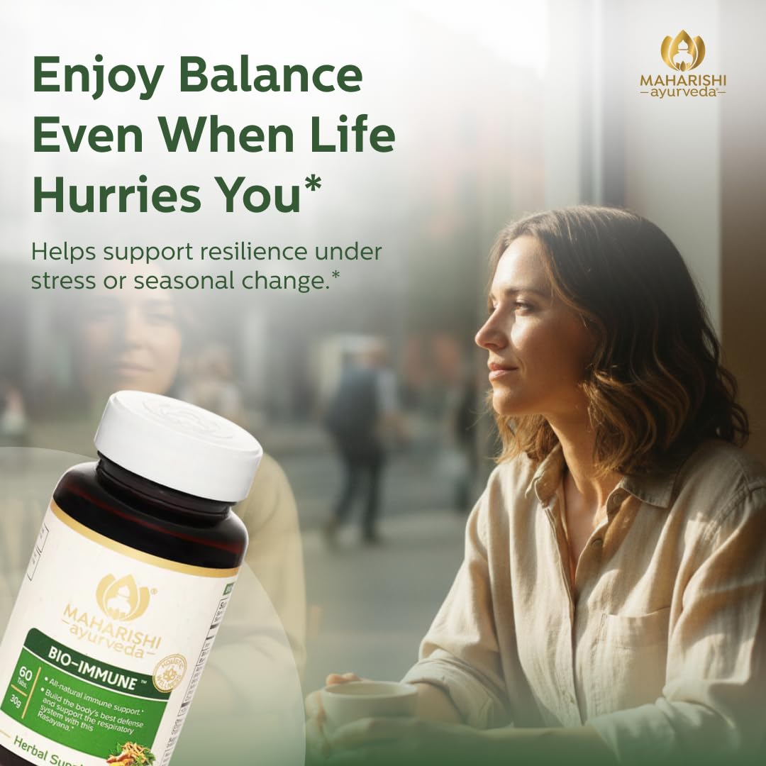 Maharishi Ayurveda Bio Immune™ – 500 mg, 60 Tablets – Ayurvedic Blend with Tulsi, Ashwagandha, Tinospora & More – Supports Natural Immune Function, Detox & Cellular Resilience*