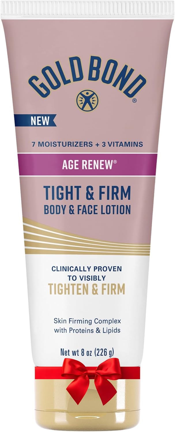 Gold Bond Age Renew Tight & Firm Body & Face Lotion with Proteins & Lipids, Skin Firming Lotion for Women & Men With Aging, Dry Skin, 8 oz.