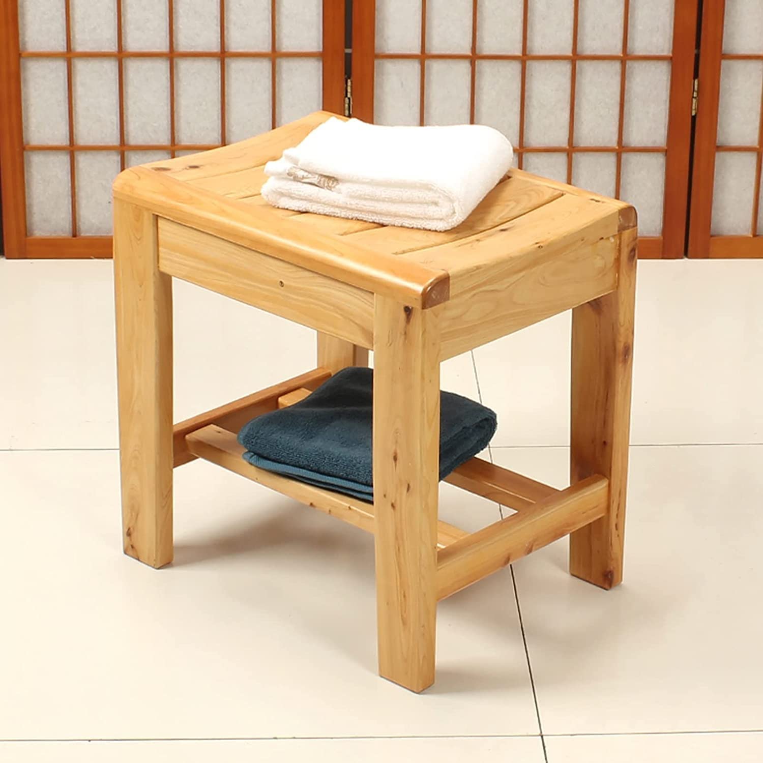 Taburete de Ducha de Esquina de Madera, Taburete de Ducha de Esquina, Asiento de Esquina para Ducha, Afeitado de piernas, en baño, Sala de Estar, Dormitorio, jardín y Ocio.