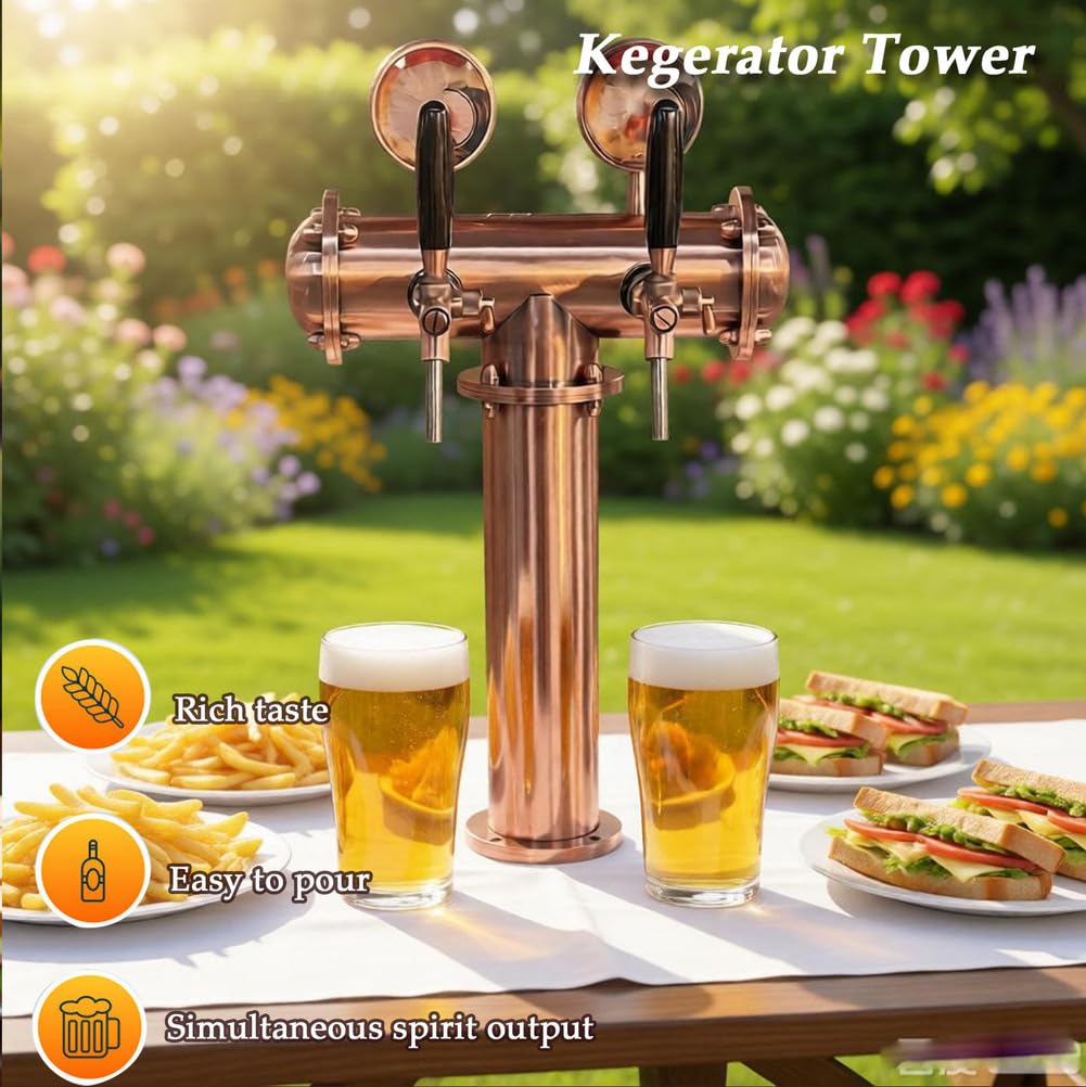 Torre De Cerveza De Grifos Dobles Tirador de Cerveza para casa