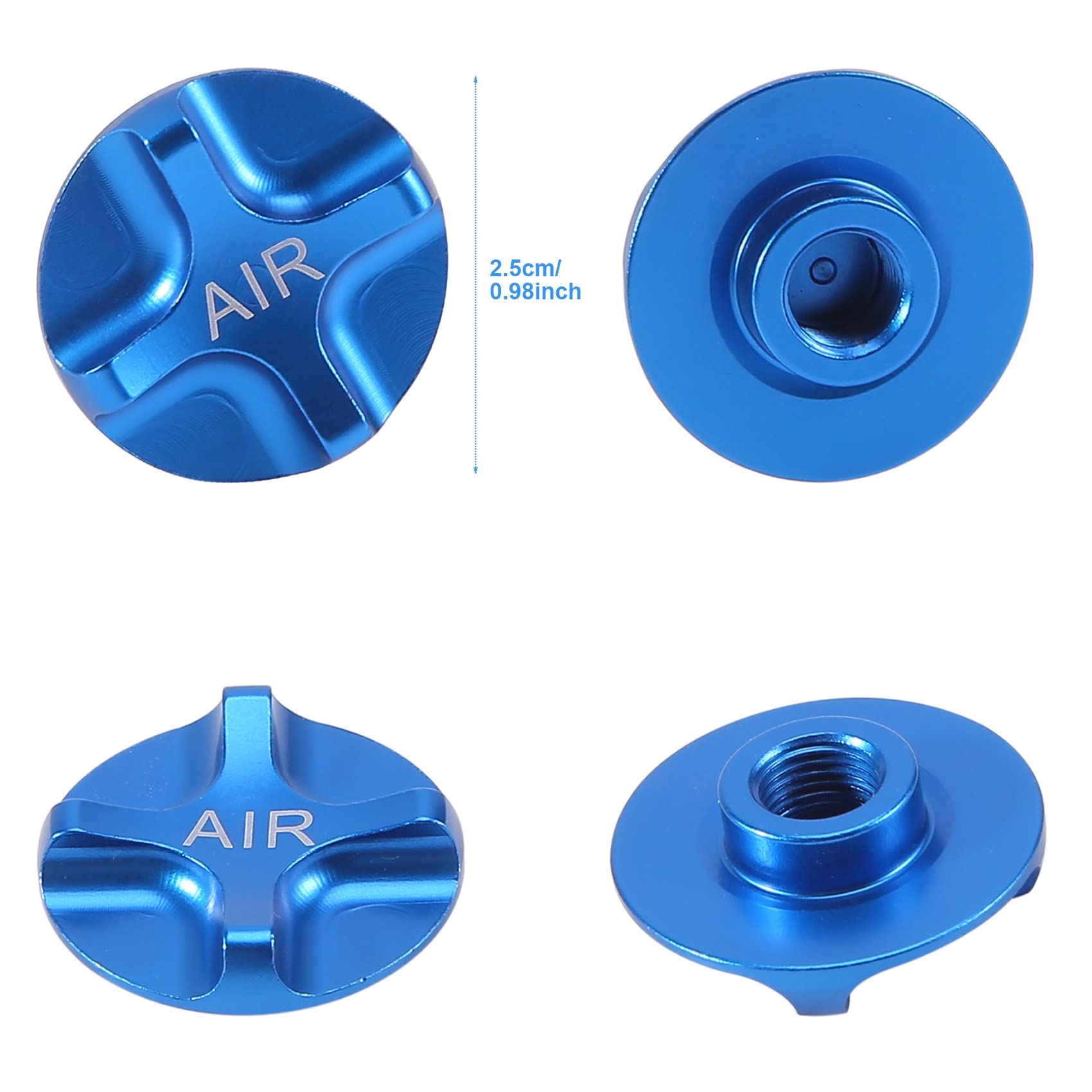 Lizusidtsy Bike Air Gas Shcrader Caps Bike Suspension Bicycle Front Fork Parts for Road Bike Blue