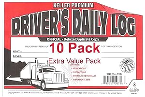 Axiom Daily Driver Log Books, 8.5' x 5.5', 10-Pack Paper Log