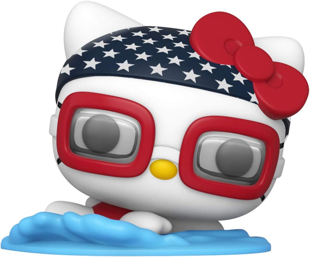 Amazon Com Funko Pop Sanrio Hello Kitty Sports Swimming Hello Kitty Multicolor Model 3 75 Inches Toys Games