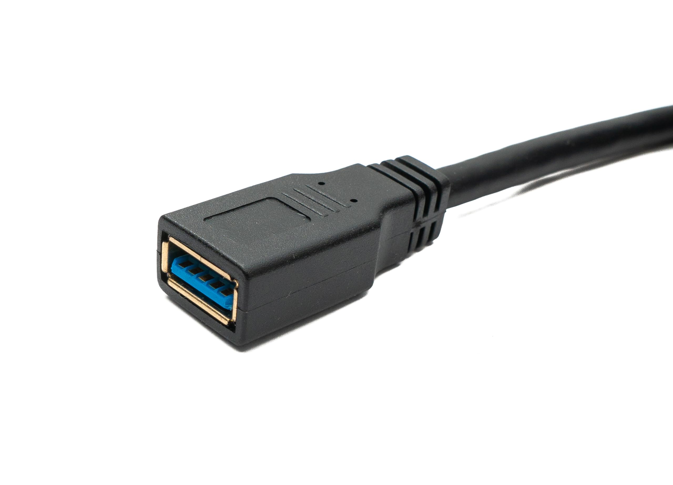 System-S Przedłużacz Kabel USB 3.0 12 m typ C wtyczka do gniazda 5 Gbit/s adapter w kolorze czarnym