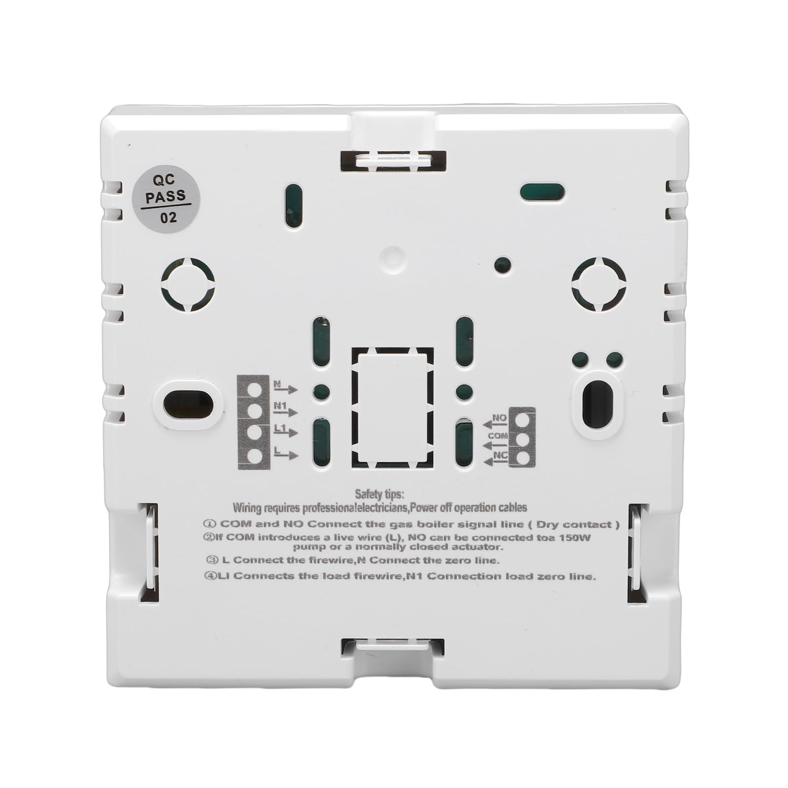 Termostat Bojlera, Programowalny Bezprzewodowy Termostat Kotła Gazowego Naścienny Regulator Temperatury Pokojowej RF WiFi z Pokrętłem Duży Wyświetlacz Detekcja Wilgotności Pogodowej