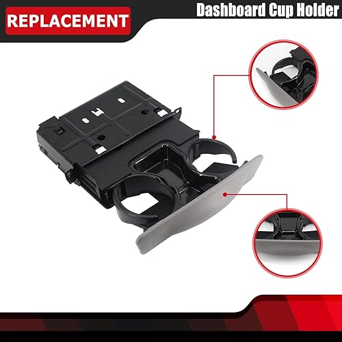 Miniatura 5 de FEXON Portavasos para salpicadero compatible con Ford F250 F350 F450 F550 Super Duty 1999-2004 Ford Excursion 2000-2004 sustituye a