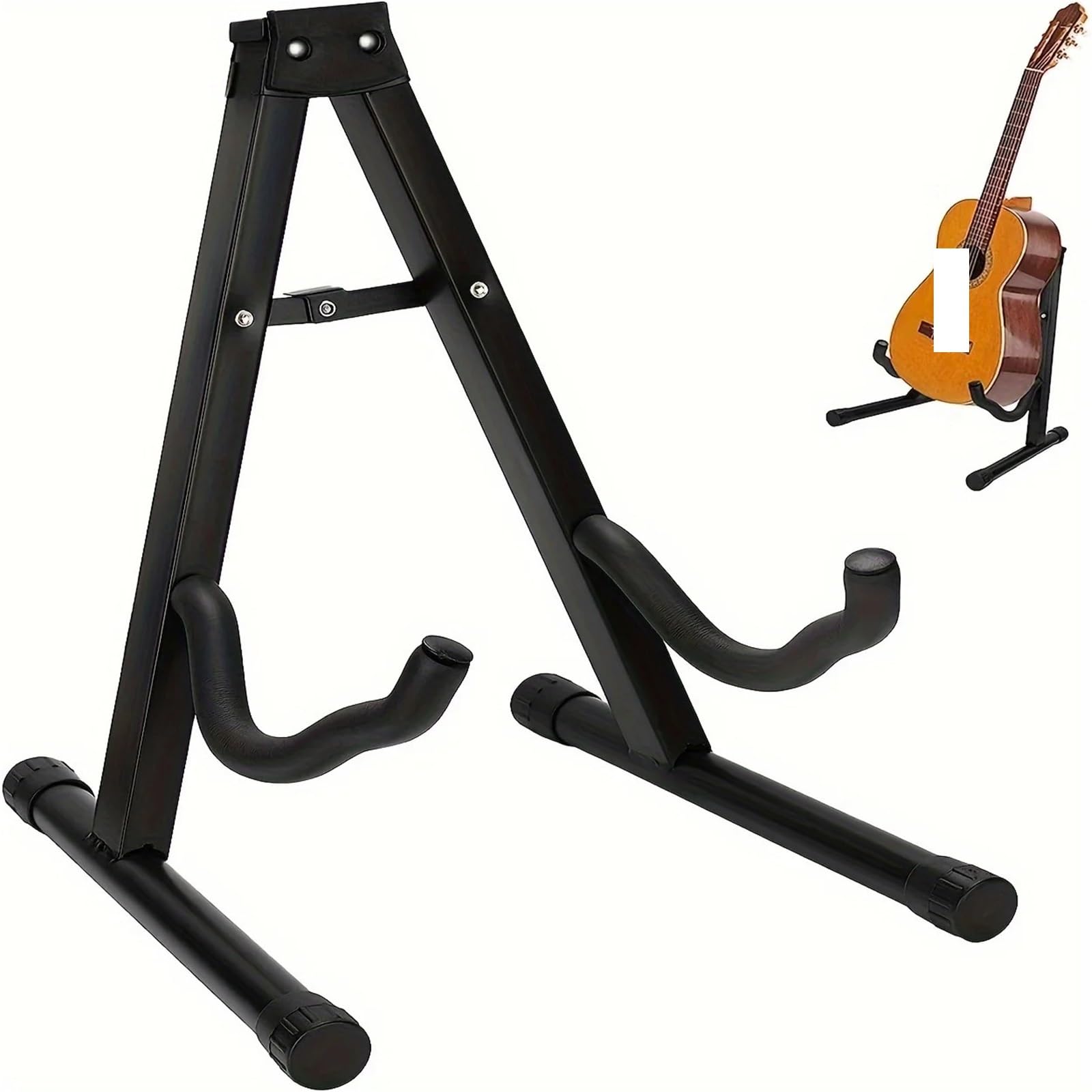 Gitarrenständer Gitarrenständer A-Frame Metall-Gitarrenständer – freistehender Bodenständer for Akustik- und E-Gitarren