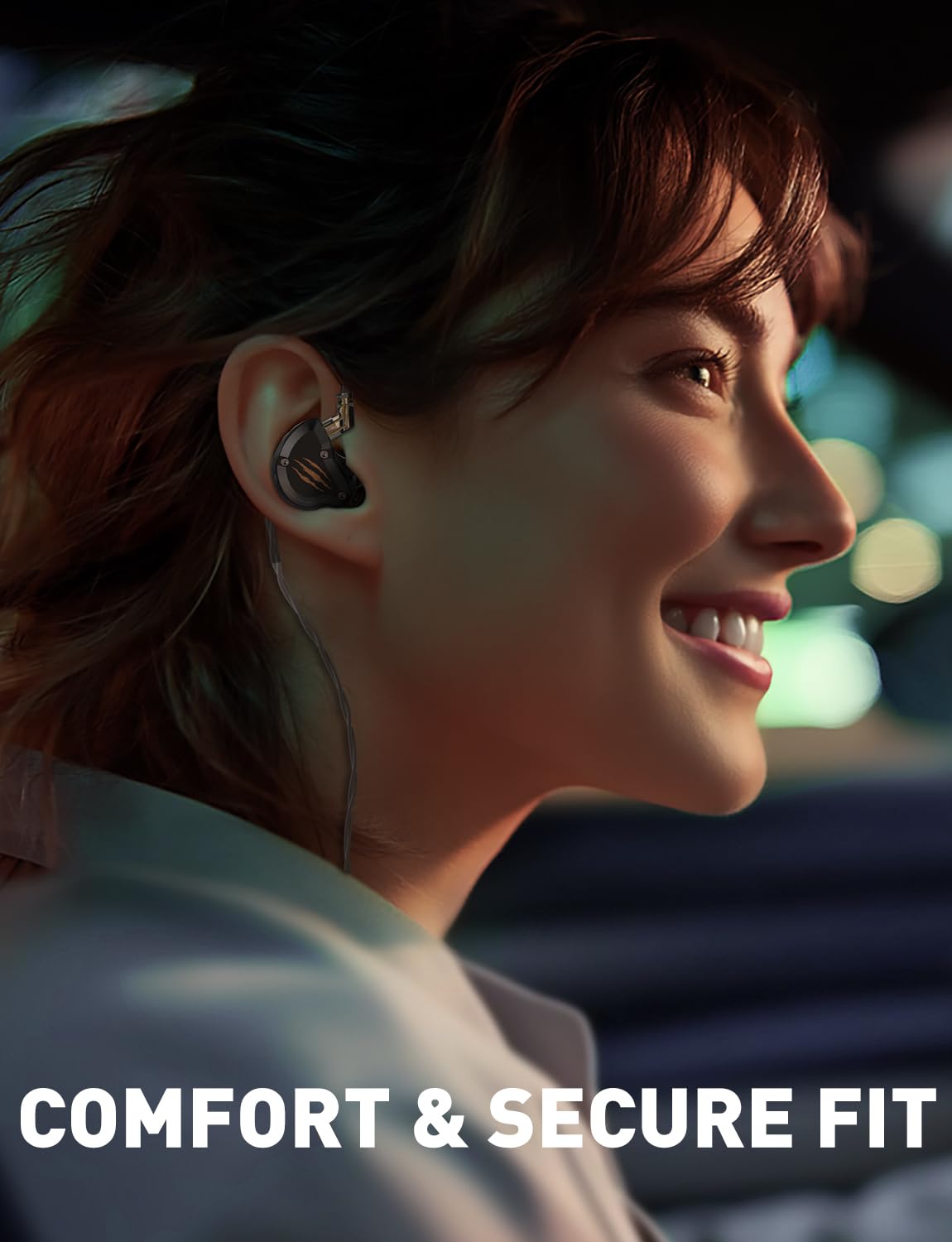 Cuffie in-ear con monitor, USB-C HiFi cablate con isolamento acustico, auricolari di tipo C con microfono per iPhone 17 16 15 Android/Samsung, laptop, cuffie IEM per videogiochi, cantanti