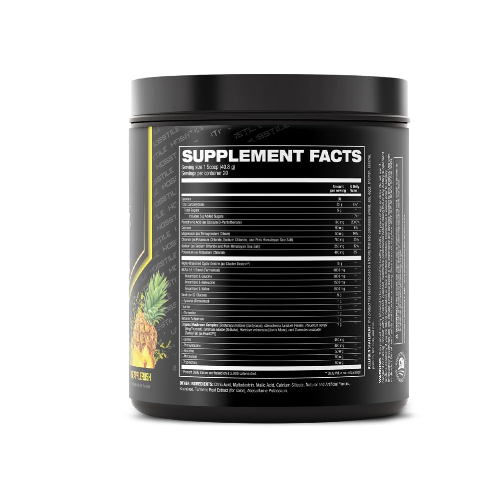 HOSSTILE Intra[R3] Intra Workout Powder, EAA & BCAA Drink with Carbs, Enhance Energy & Endurance, Build Lean Muscle & Improve Recovery, Pineapple Rush, 20 Servings — Amazon image 5