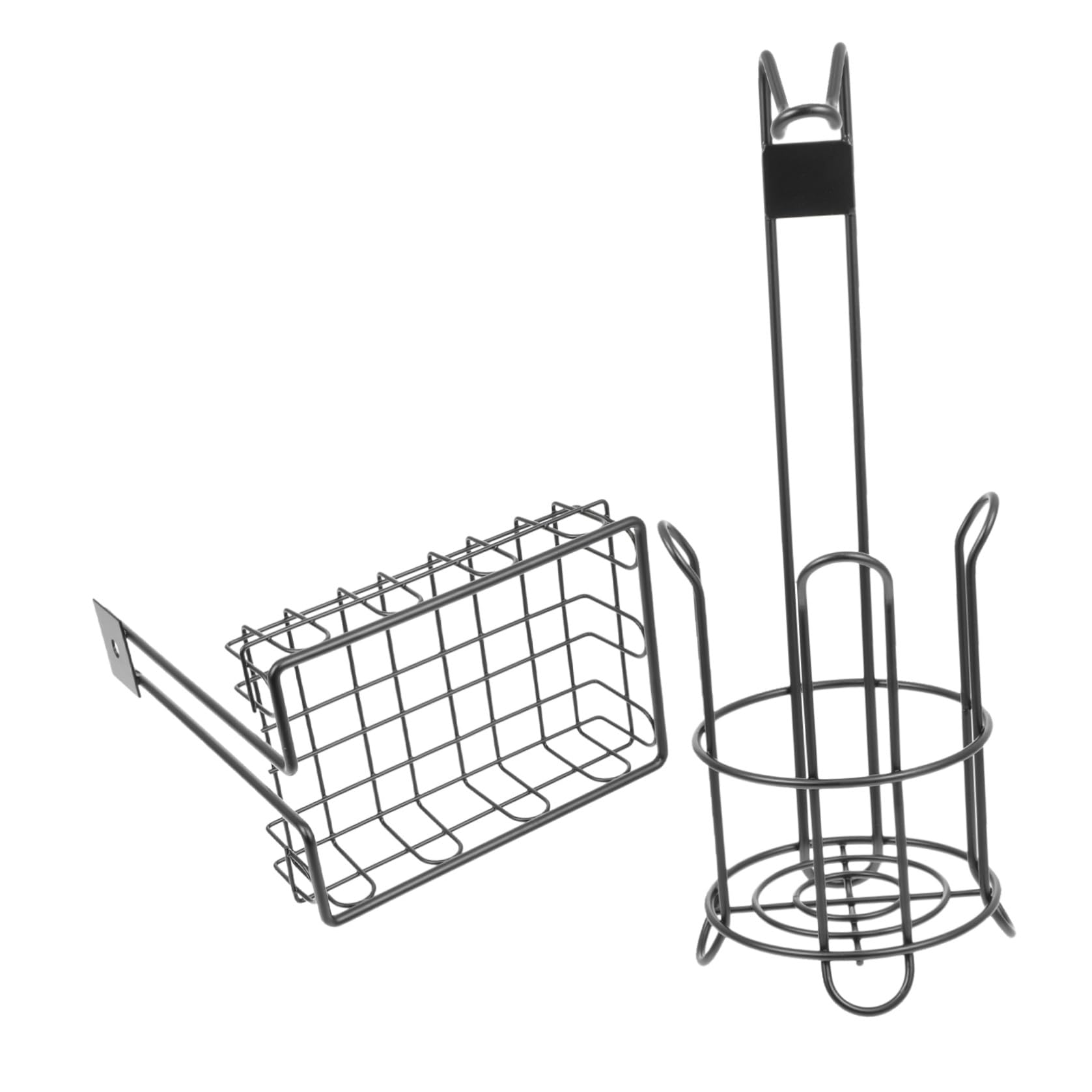 Soporte Estante Vertical de Papel Higiénico de Hierro Negro