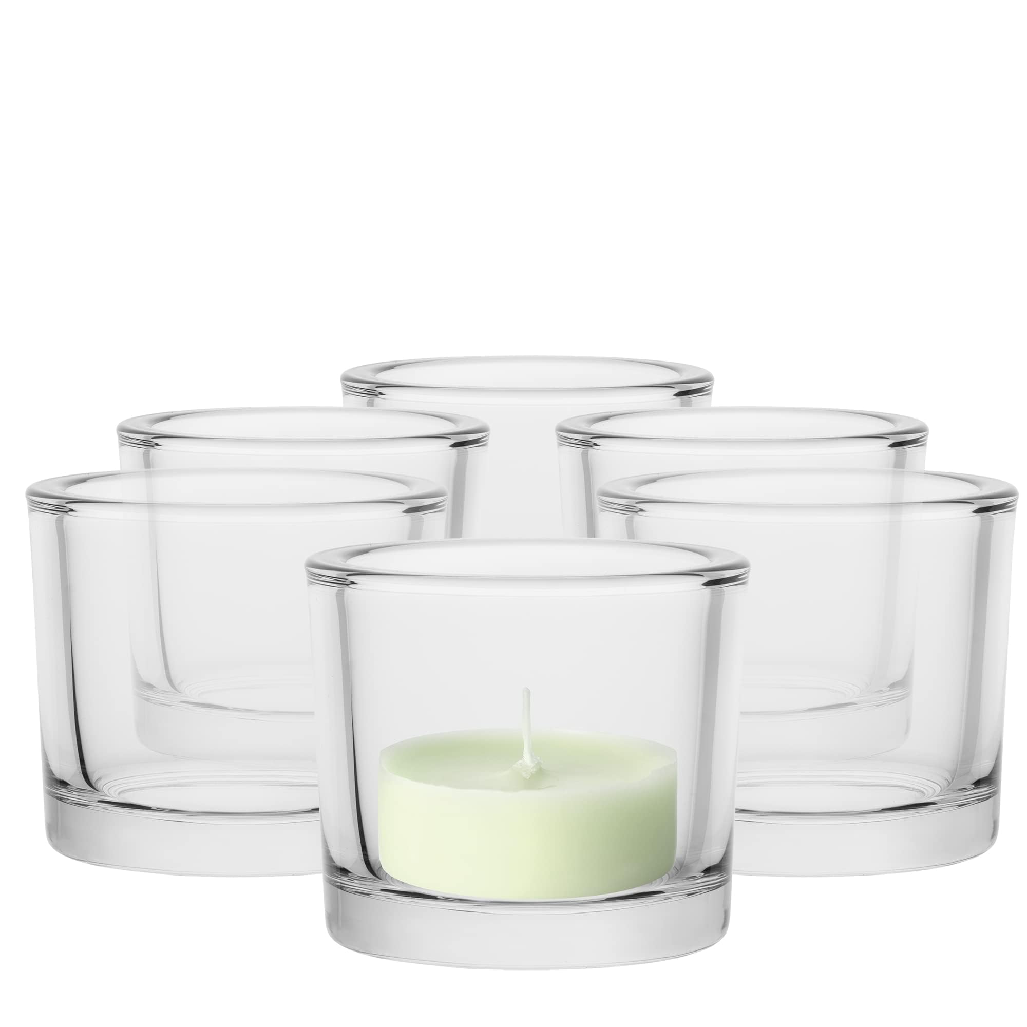 Petit vase decoratif recipient en verre collection Luna lot de 6