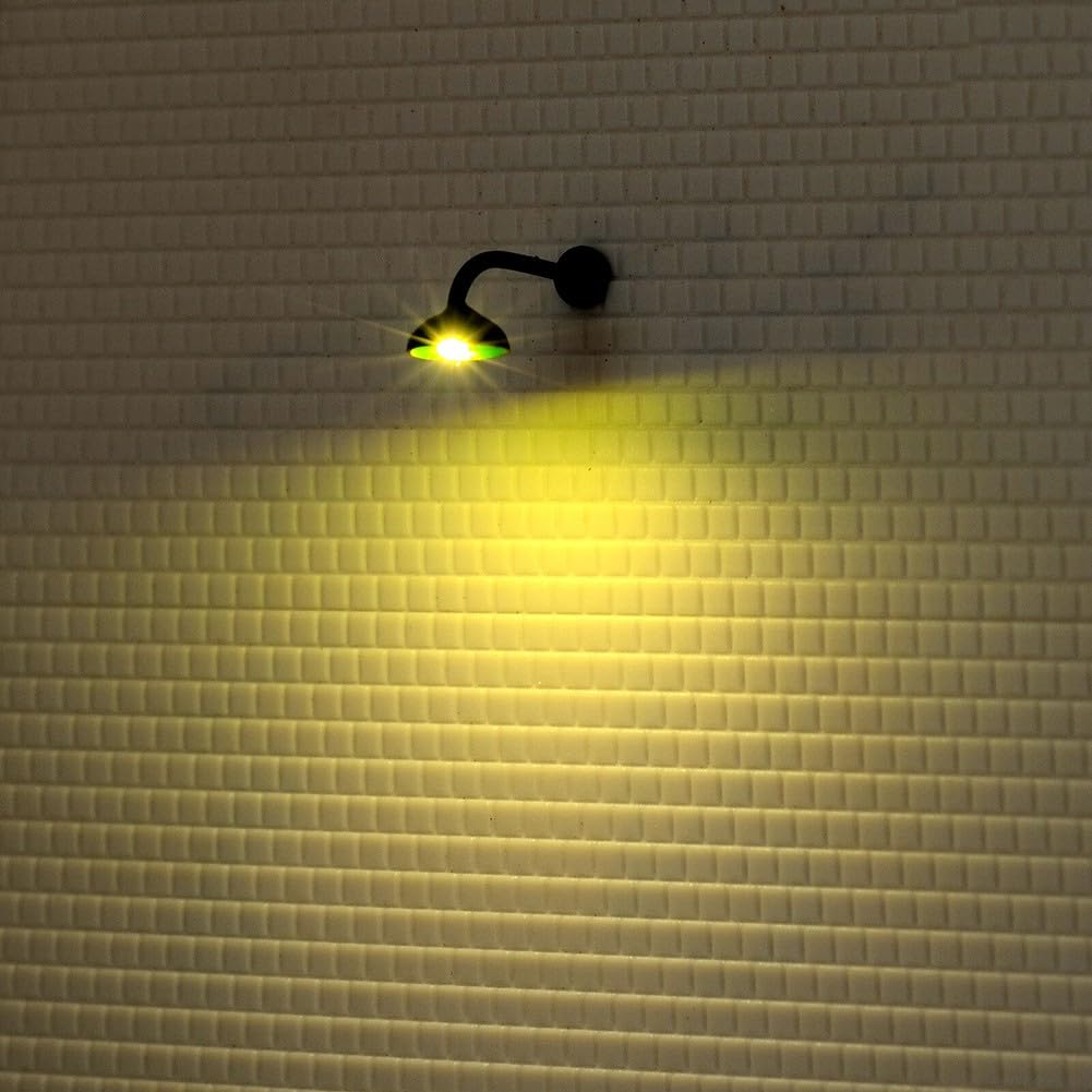 10 PACK Train Model Light, Illuminate Your Model Railway With 10 LED Wall Lights For HO/OO Gauge Model Trains & Accessories(Bottle Green)