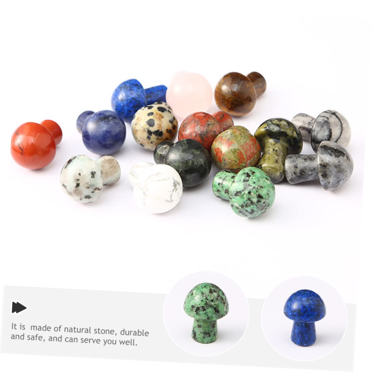INOOMP 45stücke Teiliges Mini-kristall-pilz-Ornament Für Aquarien Und Mikrolandschaften Dekoration Für Tisch Blumentöpfe Und Mini-gärten Langlebig Aus Natürlichem Kristall