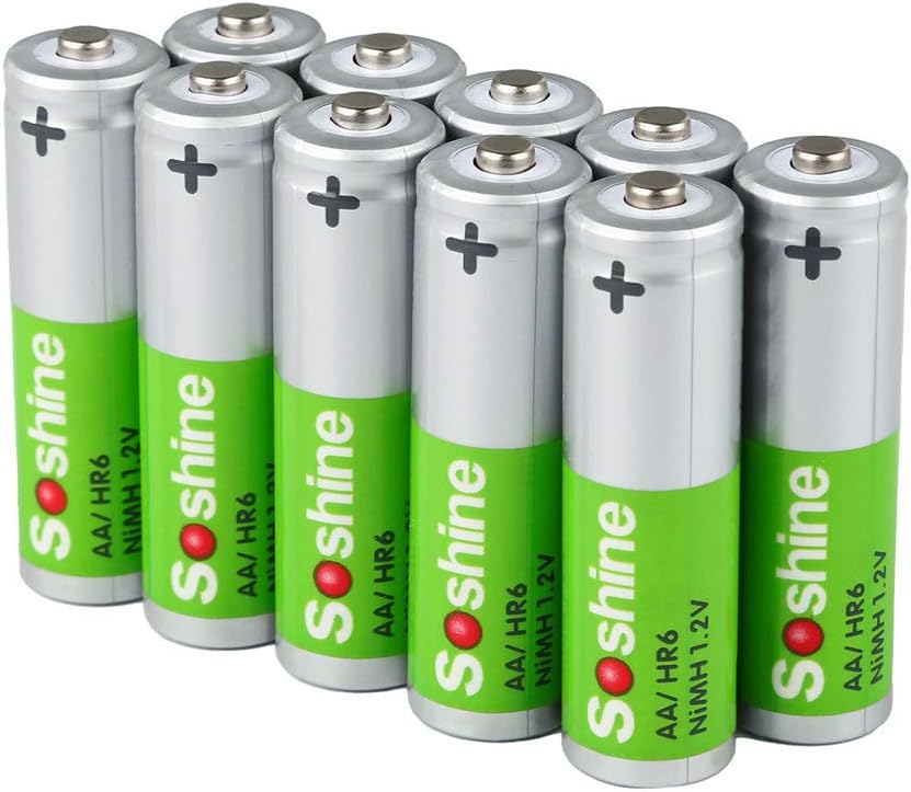 Soshine Rechargeable Solar Batteries NiMH AA AAA 1.2V for Solar Lights