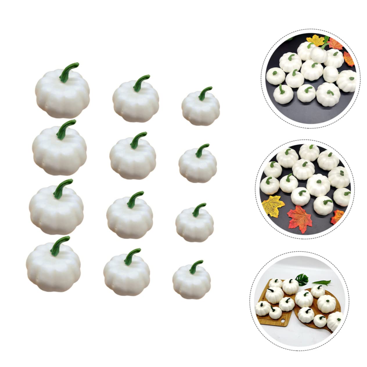 Garneck 24pezzi Decorazioni Zucche Simulazione Per Halloween e Ringraziamento Festivi Per e Realistici e Decorativi
