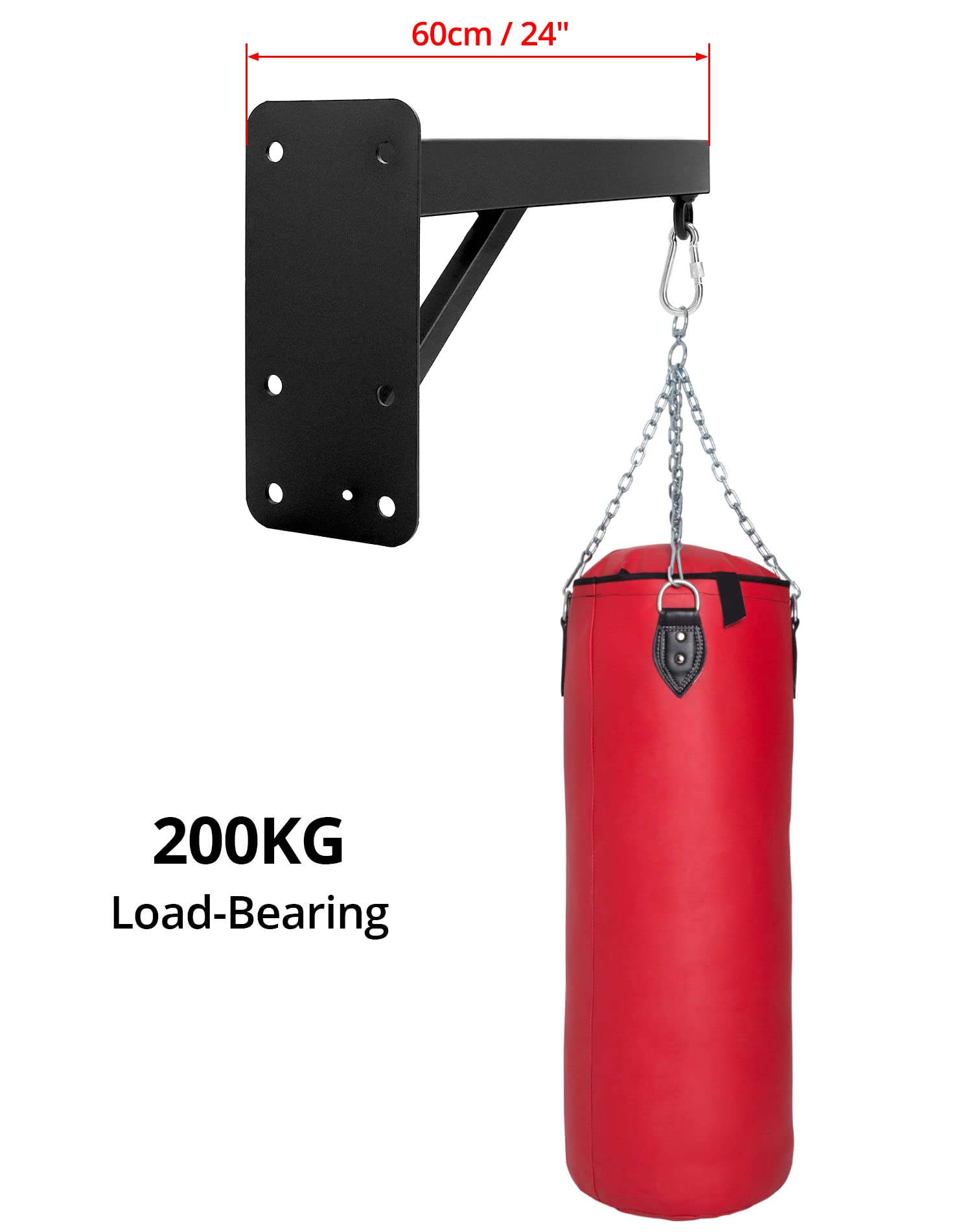 Supporto Per Sacco Da Boxe Regolabile - Morsetto In Acciaio Per Travi Da 65 A 225 Mm, Capacità 204 Kg - Foto 7