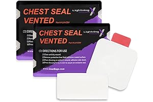 Lightning X Emergency Trauma Dressing: Vented Chest Seal Two Pack