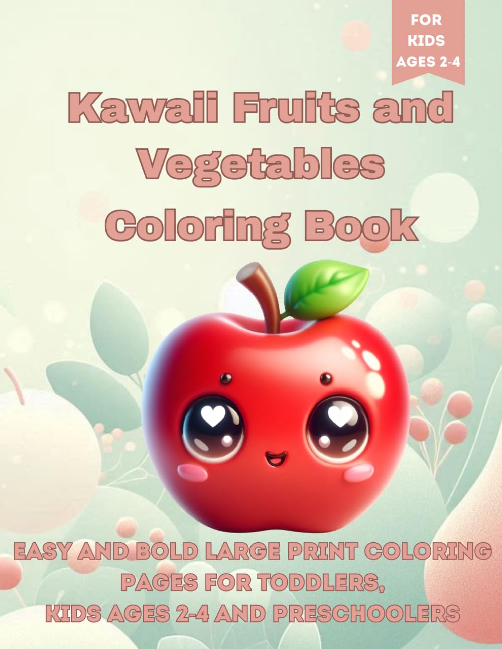 Kawaii Fruits and Vegetables Coloring Book: My First Cute and Easy Coloring Pages for Toddlers, Kids Ages 2-4 and Preschoolers: Easy and Bold Large ... Preschoolers (First Kawaii Fruits & Veggies)