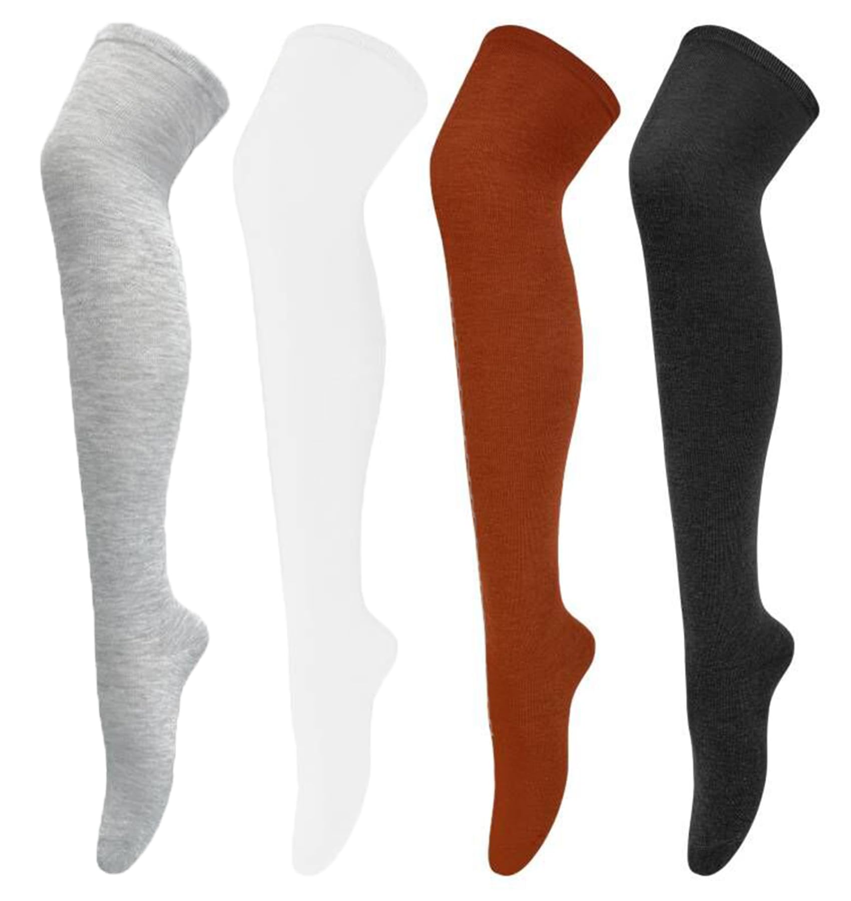 Chalier Womens Thigh High Socks Causal Stockings for Women Soft Thigh Socks