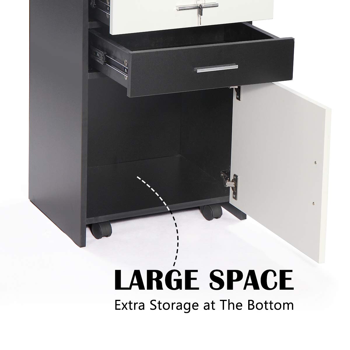 Buy JAXPETY Salon Beauty Storage 3Layer Rolling Cart