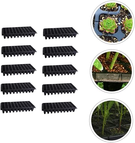 Miniatura 5 de Yardwe Bandeja de plántulas de 50 50 agujeros Suculentas para plantas de interior, hierba de trigo, kit de germinación de plantas, bandeja de