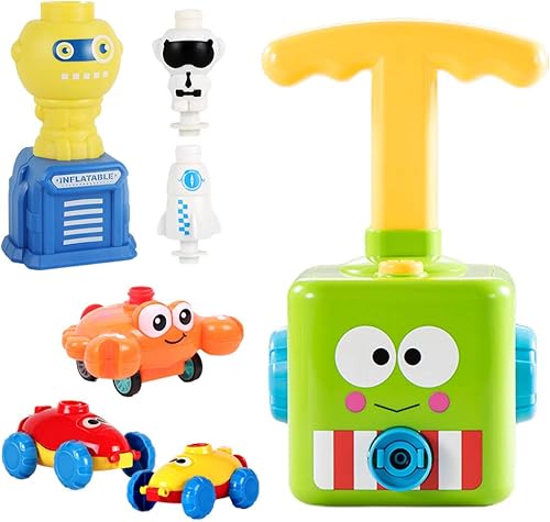 Juego de juguetes impulsados por globos, auto de potencia multifuncional, lanzador de corredores con cohete astronauta, cangrejo astronauta, juguete