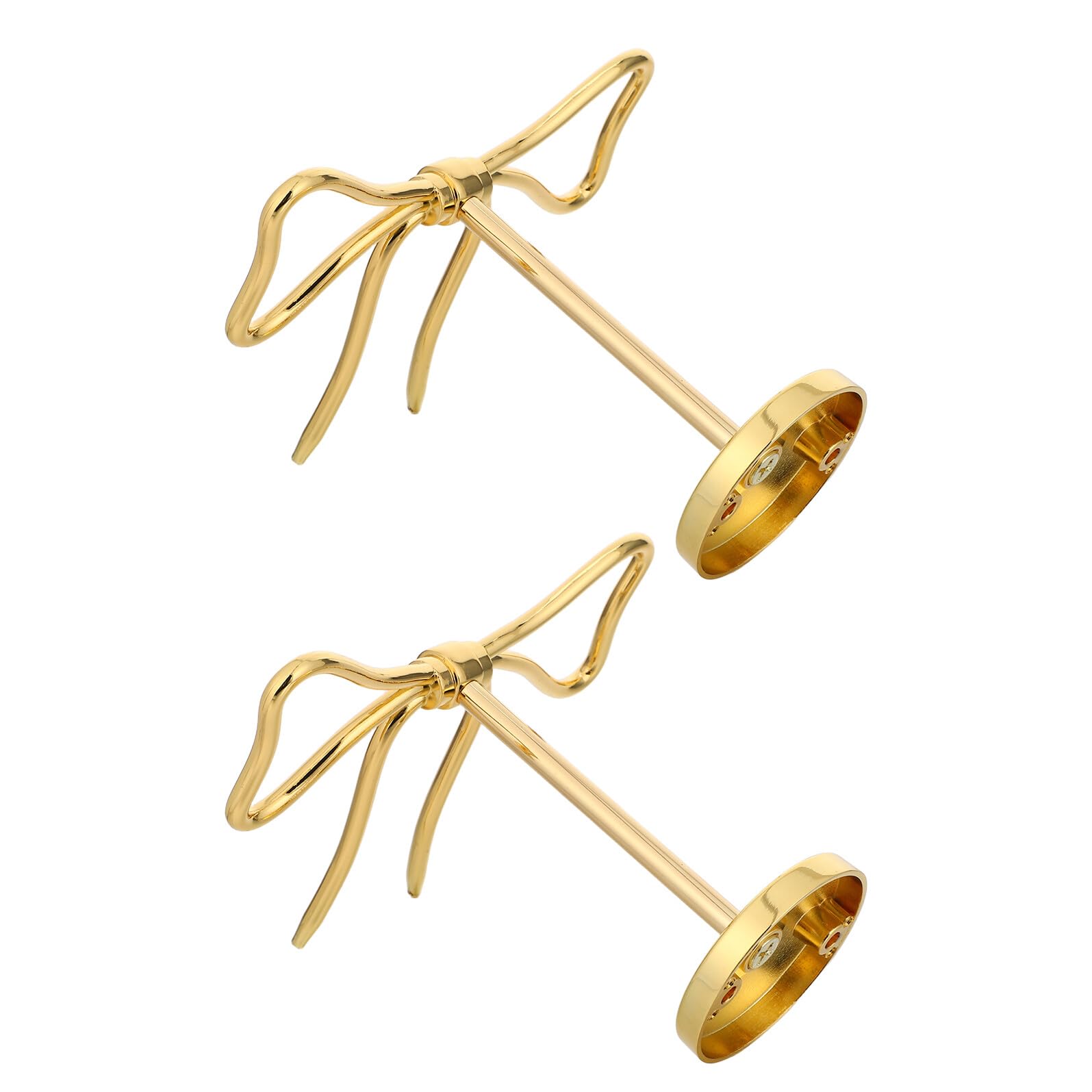 Homoyoyo 2pièces Embrasses de Rideau avec Nœud Décoratif Crochets Muraux pour Rideaux Supports de Rideaux pour Salle de Bain Bureau Maison