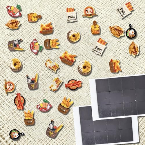 36 imanes decorativos para refrigerador en resina miniatura 5