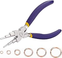 Vista 1 de Alicates de fabricación de joyas 6 en 1, alicates de alambre de 6 pasos, alicates para hacer alicates con mango antideslizante para hacer joyas