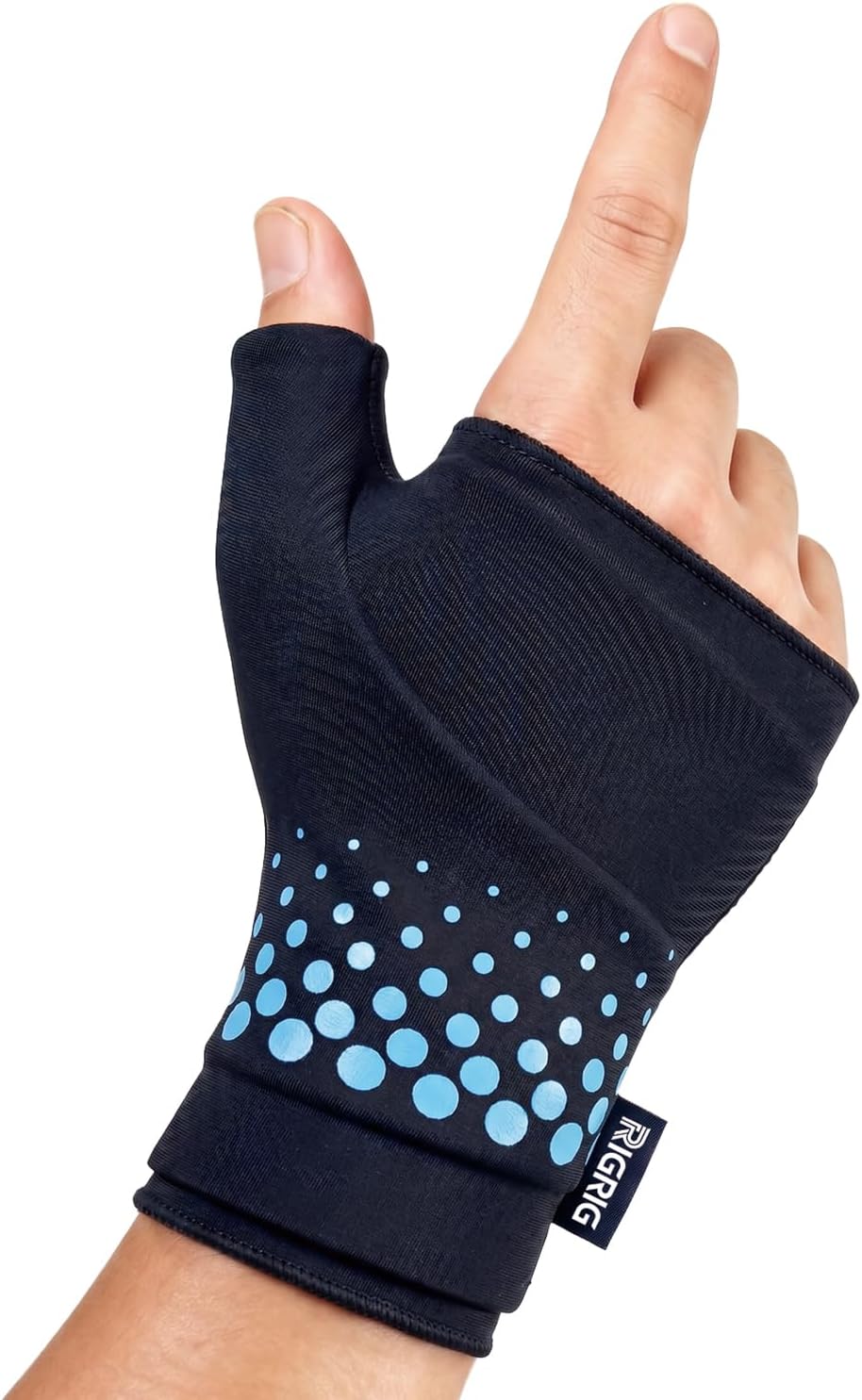 Thumb Wrist Ice Pack Wrap, Reusable Thickened Gel Pad with Long-Lasting Hot Cold Therapy for Carpal Tunnel Relief, Arthritis Pain, Post-Workout, Post-Surgery & Computer Overuse Recovery, Black, L/XL