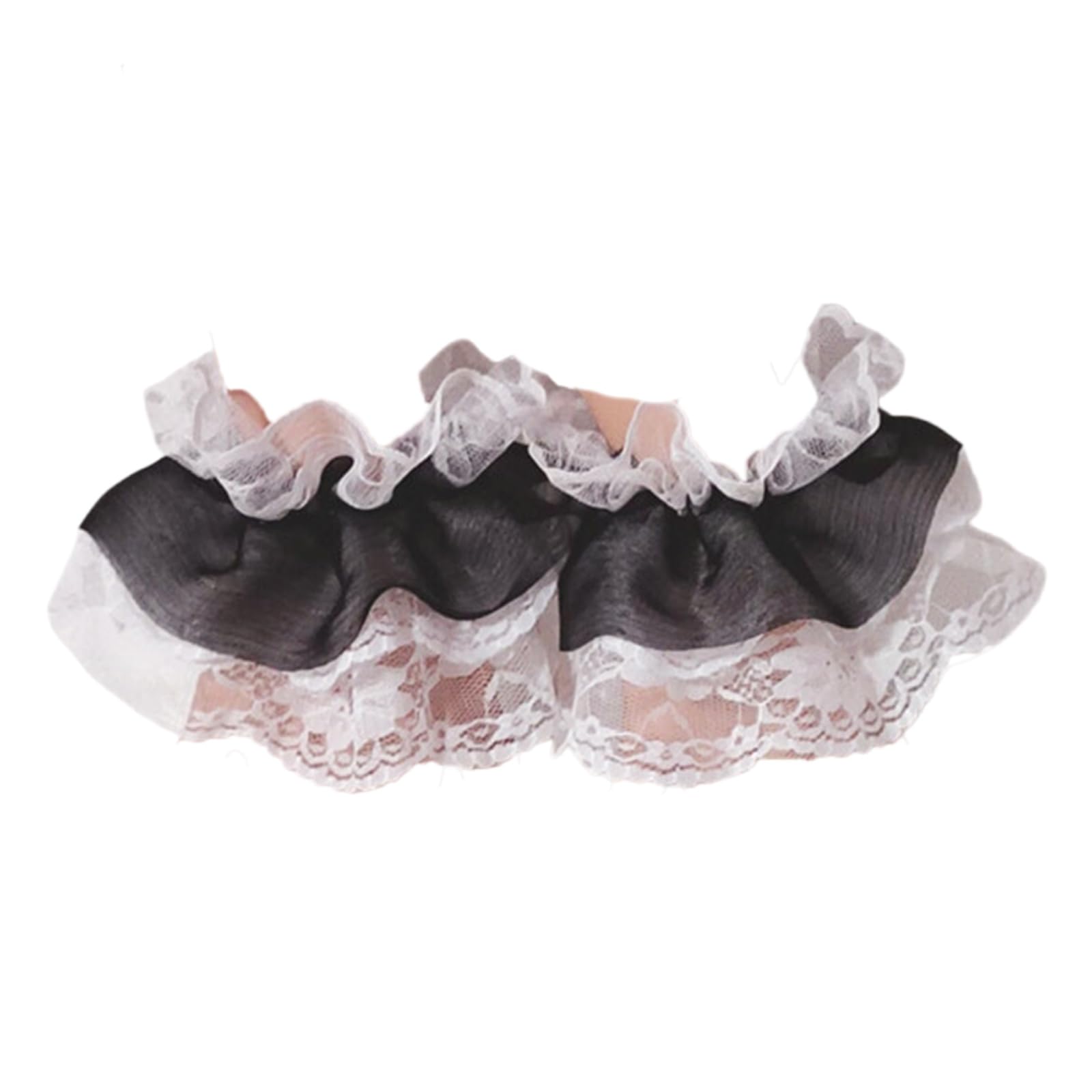 MICFENY Breathable Ruffled Lace Hand Sleeves Fashion Roleplay Event Handwear Accessory Wrist Cuffs Sleeves for Anime Party