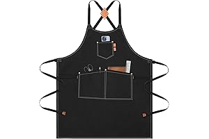 Canvas Chef Apron Cross Back Straps - Lengthen Adjustable Water-resistant, Heavy-duty Work...