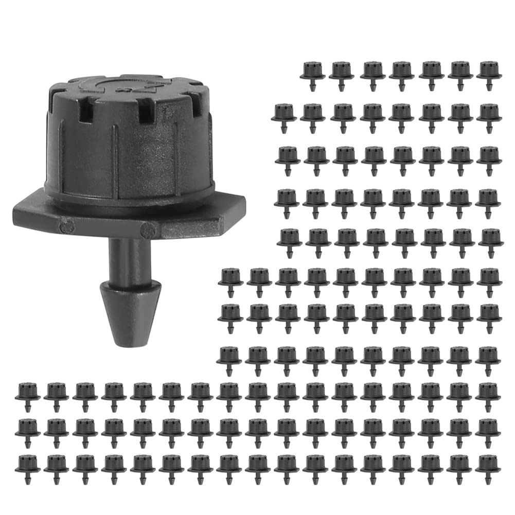 Sankaka Green/Black 150Pcs Adjustable Irrigation Drippers Sprinklers 1/4 Inch Emitter Dripper Mini Drip For Lawn