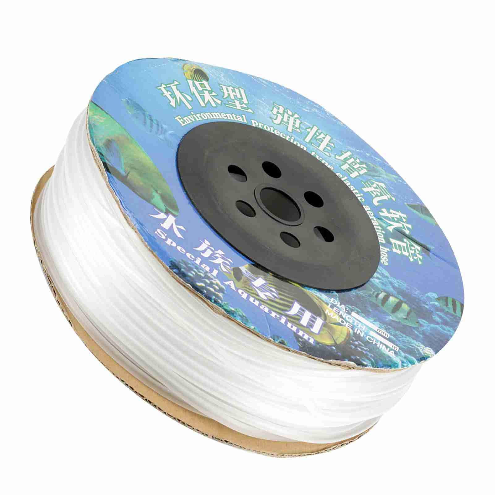 Cryfokt Tuyau d'air Flexible en PVC de 100 M, sans Danger pour Les Poissons, Idéal pour Les Aquariums et Les Aquariums.