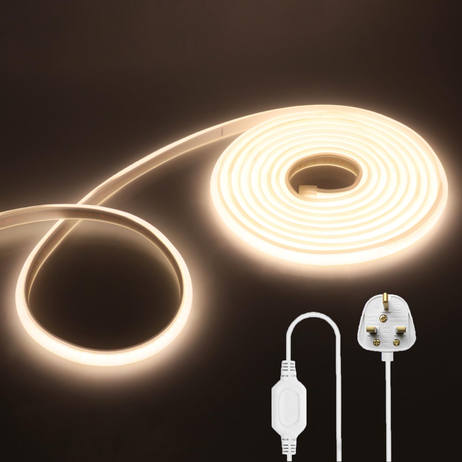 Wisada 6M COB LED Neon Rope Light, Natural White 4000K Cuttable Waterproof Flexible LED Strip Light, DIY Design, Suitable for Bedroom, Living Room, Game Room, Kitchen, Party and Shop Decoration — image 1